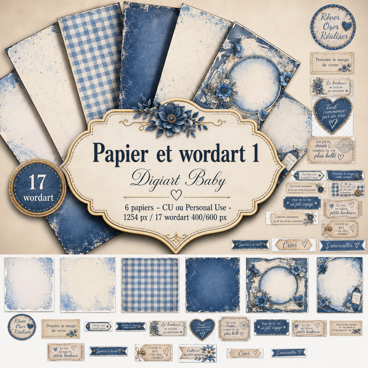 (image for) Pack Papier Wordart 1